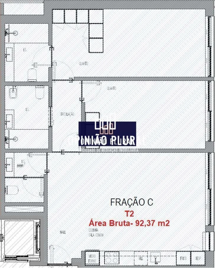 Apartamento T2 para Venda em Madalena Foto 16