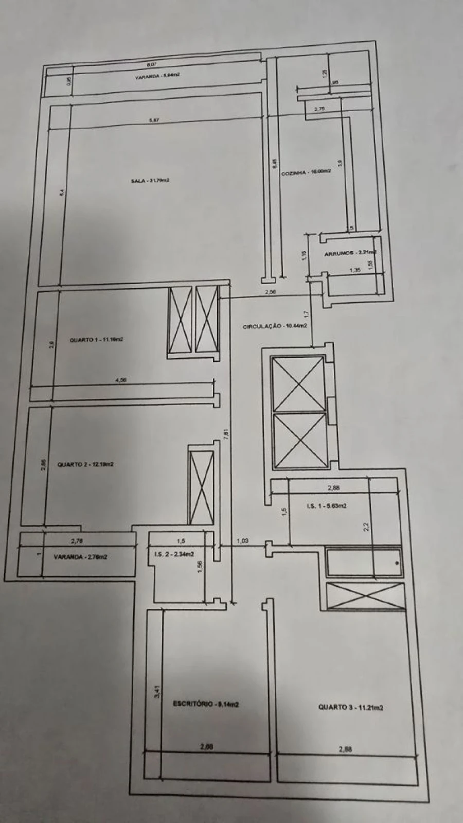 Apartamento T4 para Venda em Castelo Branco Planta 1