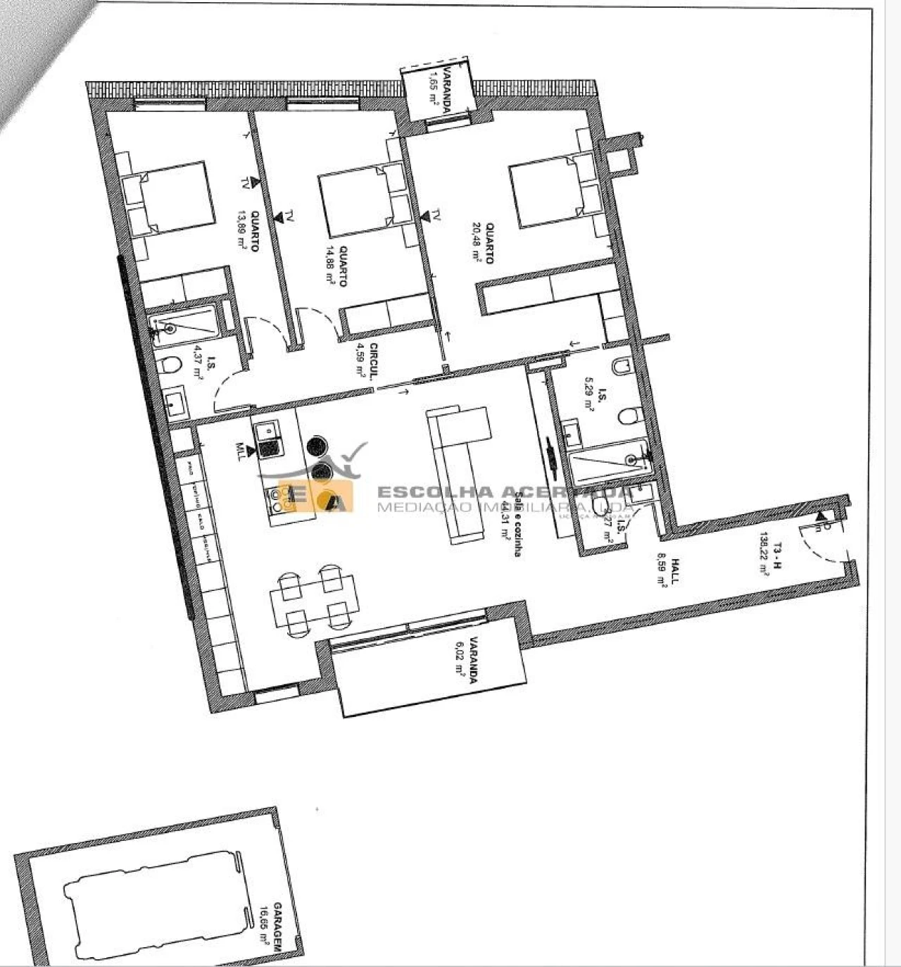 Apartamento T3 para Venda em Castêlo da Maia Foto 11