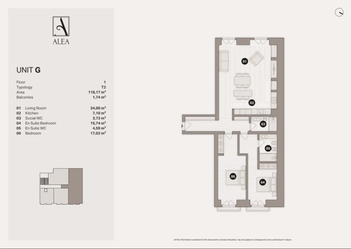 Apartamento T2 para Venda em Santo António Planta 1