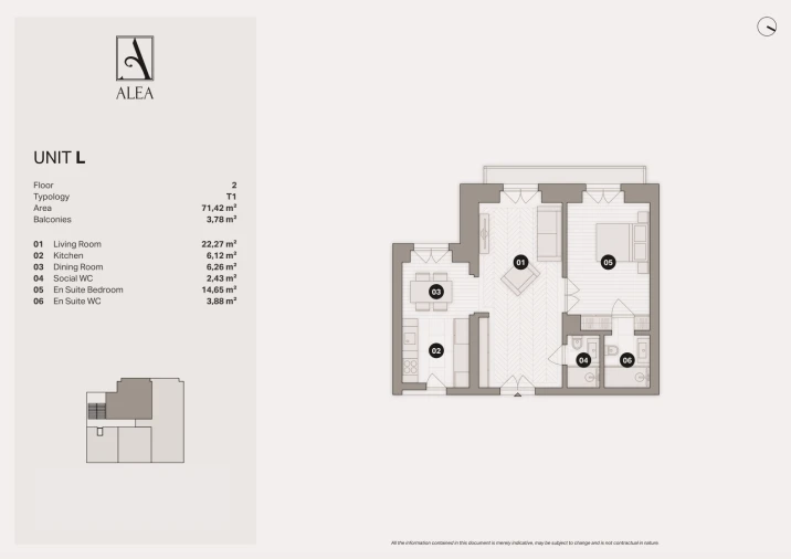 Apartamento T1 para Venda em Santo António Planta 1