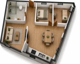 Apartamento T1 para Venda em Pedreiras