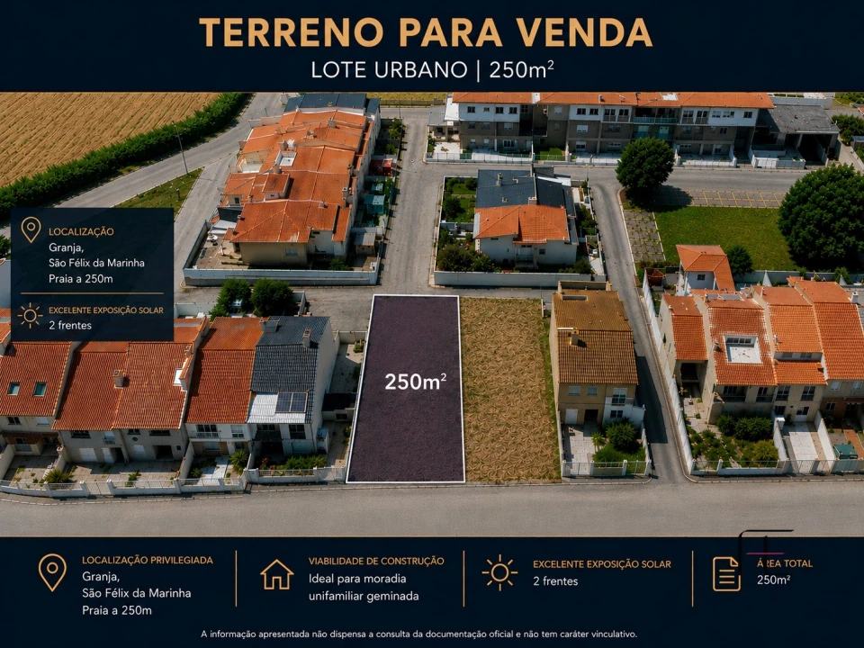 Terreno para Venda em São Felix da Marinha Foto 1