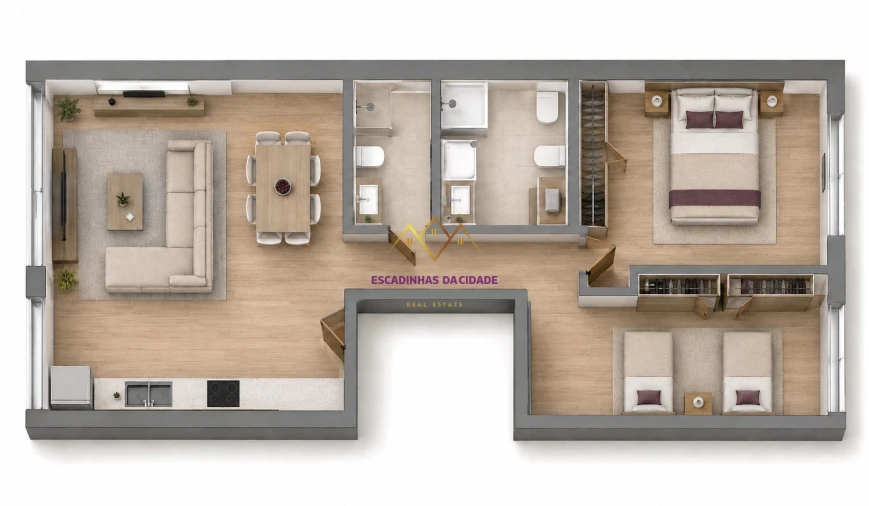 Apartamento T2 para Venda em Algés, Linda-A-Velha e Cruz Quebrada-Dafundo Planta 1
