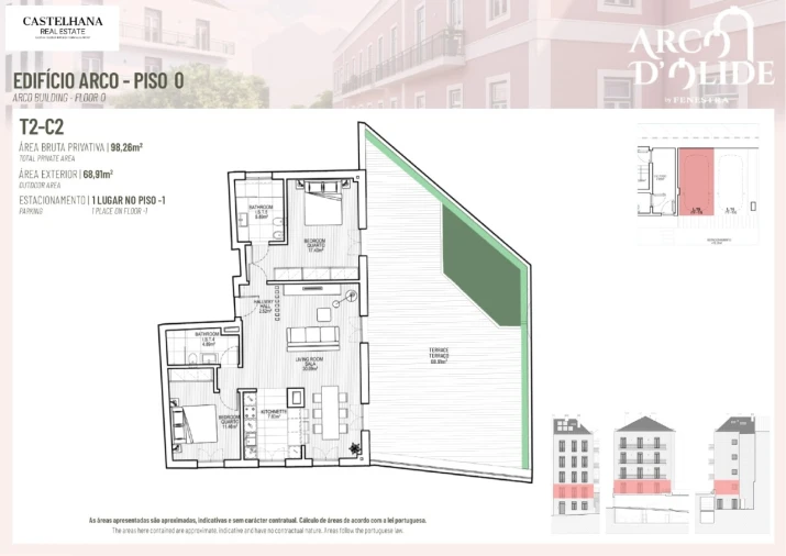 Apartamento T2 para Venda em Campolide Planta 1