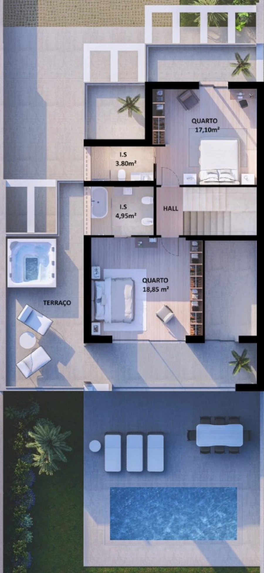 Moradia T3 para Venda em Quarteira Planta 3