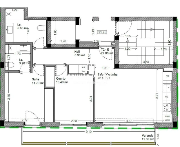 Apartamento T2 para Venda em Anta e Guetim Foto 12