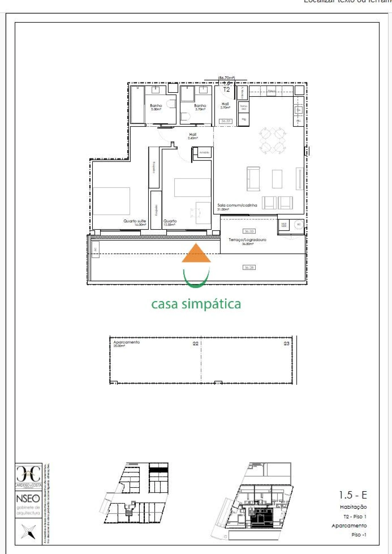 Apartamento T2 para Venda em Gulpilhares e Valadares Foto 14