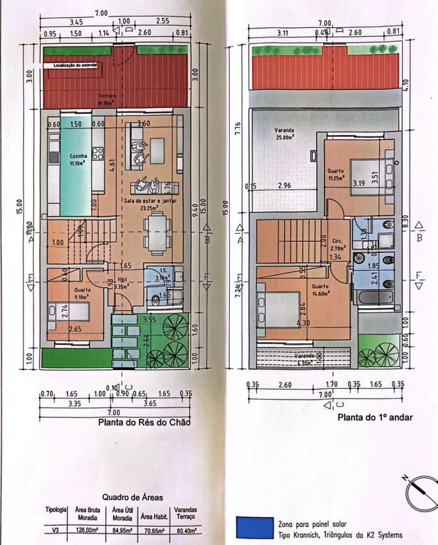 Moradia T3 para Venda em Moncarapacho e Fuseta Planta 1