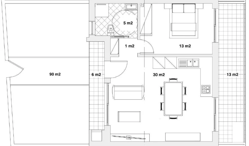 Apartamento T1 para Venda em Marrazes e Barosa Planta 1