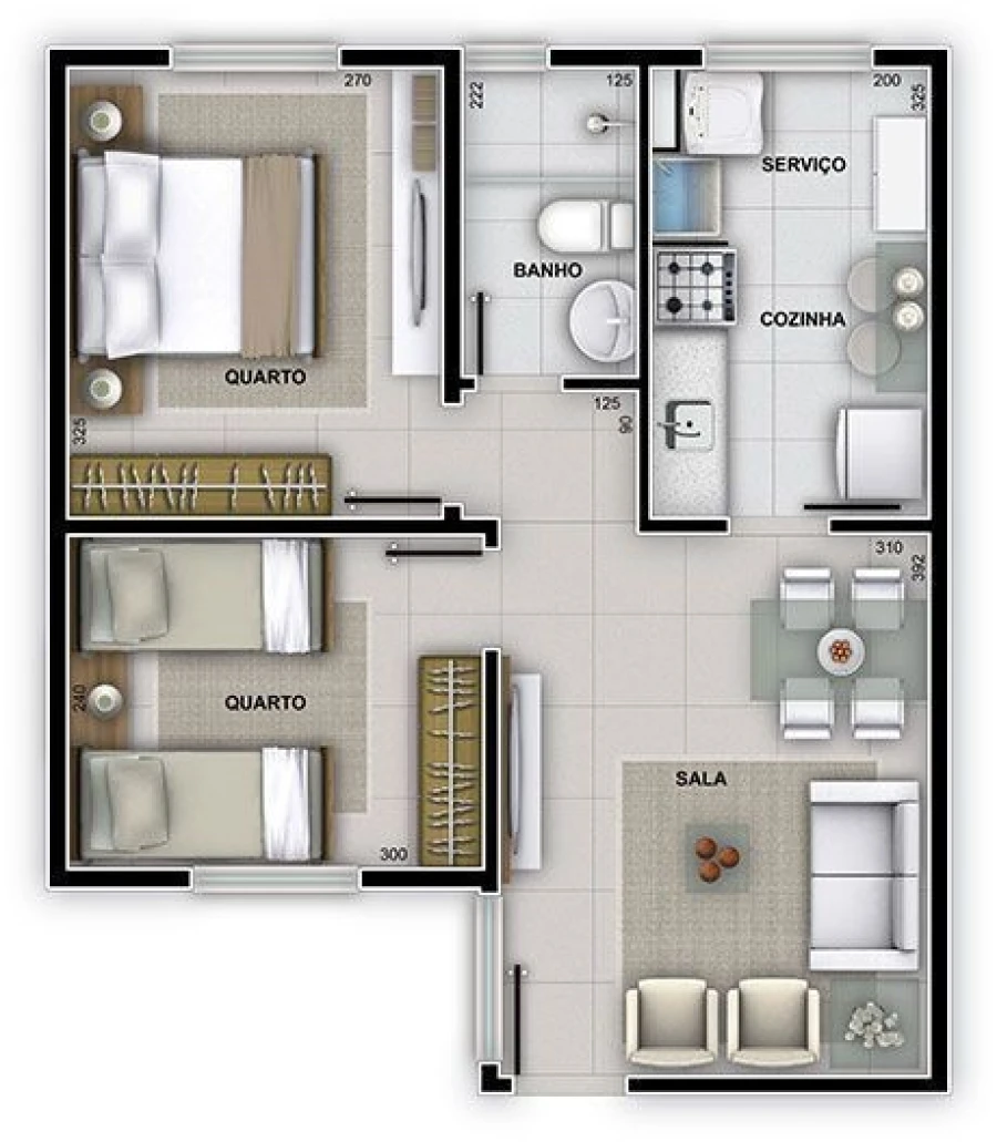 Apartamento T2 para Arrendamento em Aver-O-Mar, Amorim e Terroso Planta 1
