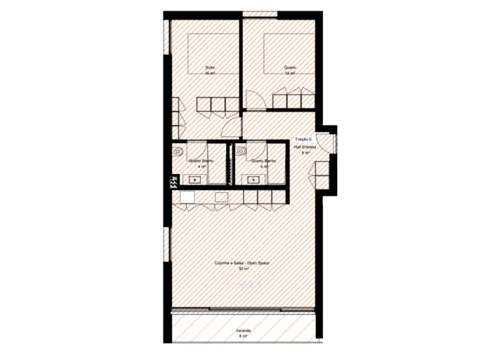 Apartamento T2 para Venda em Oliveira do Douro Planta 1