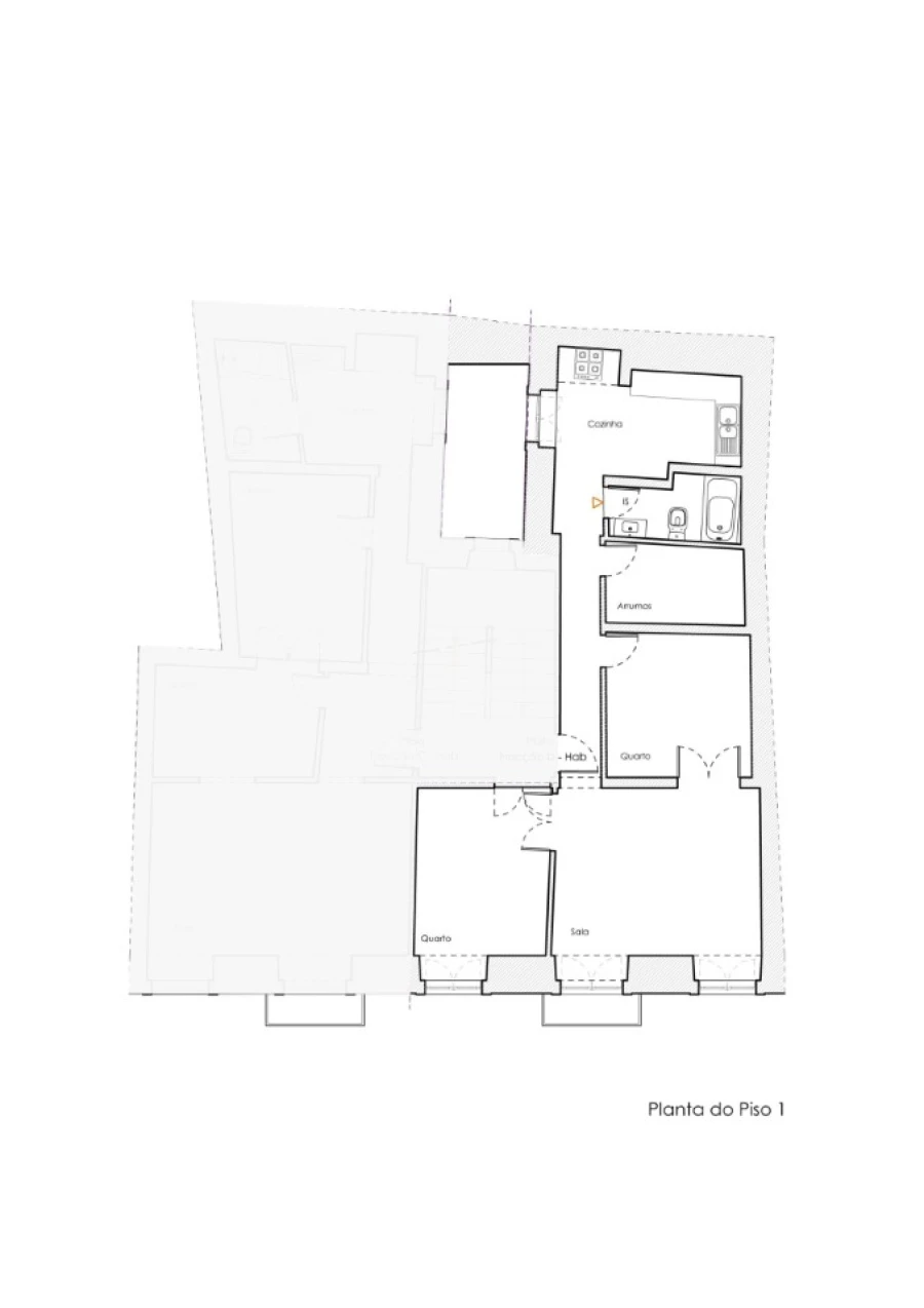 Apartamento T1 para Venda em São Vicente Planta 1