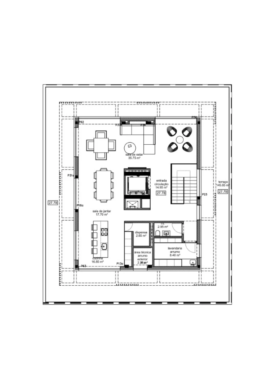 Apartamento T4 para Venda em Glória e Vera Cruz Planta 2
