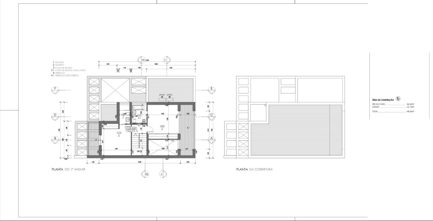 Moradia T3 para Venda em Quarteira Planta 4
