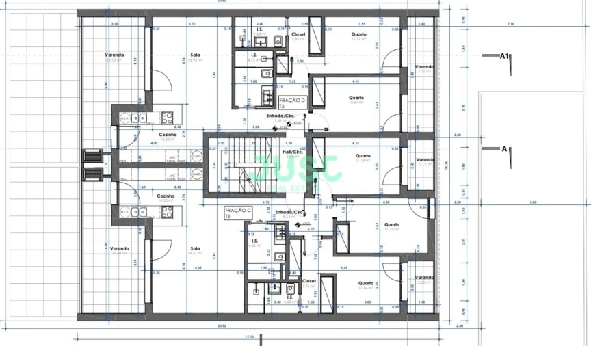 Apartamento T3 para Venda em Fernao Ferro Planta 1