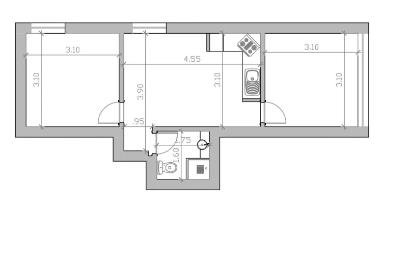 Apartamento T1 para Venda em Águas Livres Planta 1