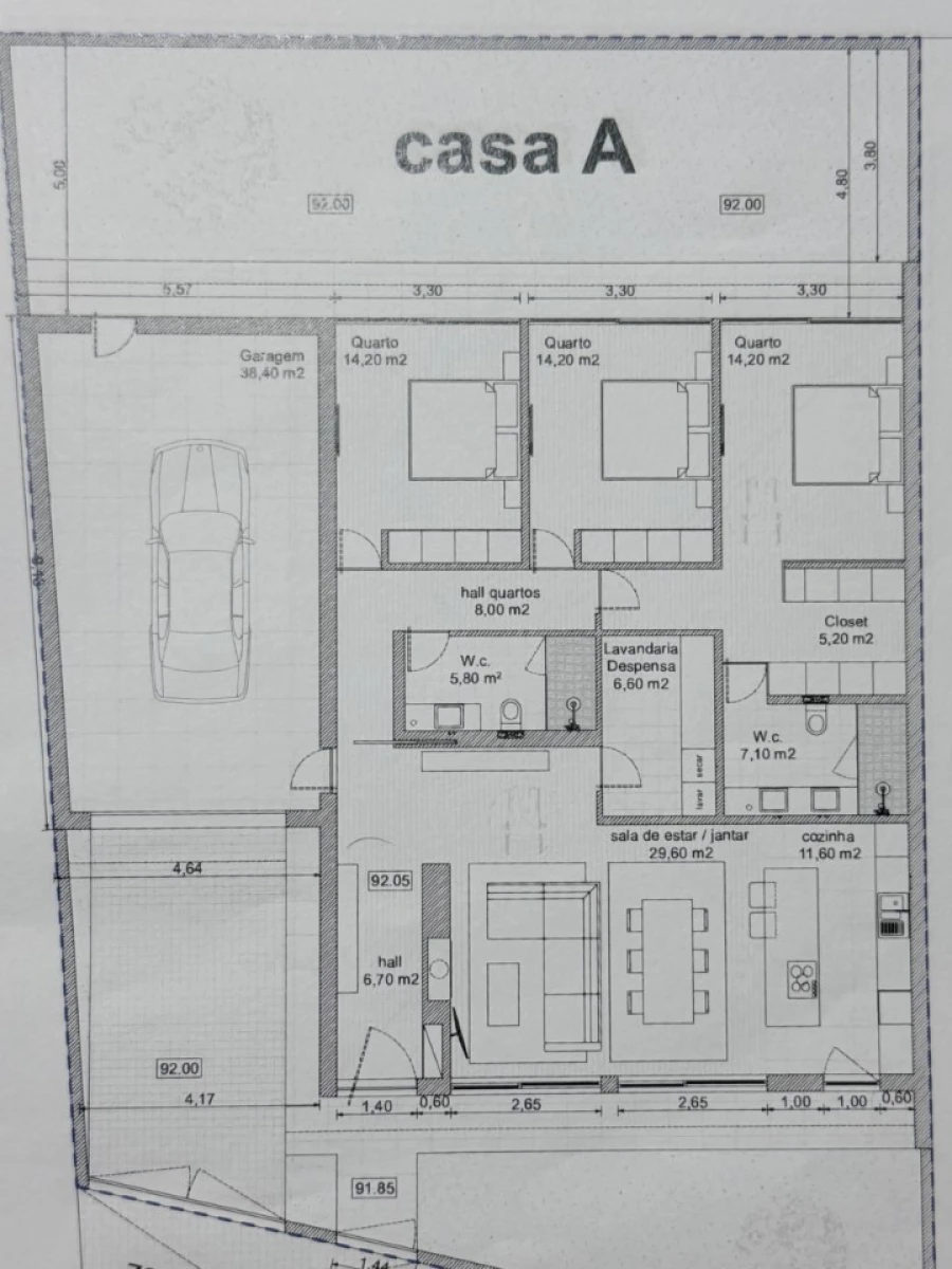 Moradia T3 para Venda em Cossourado Planta 1