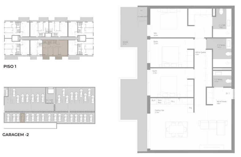 Apartamento T3 para Venda em Valongo Planta 1