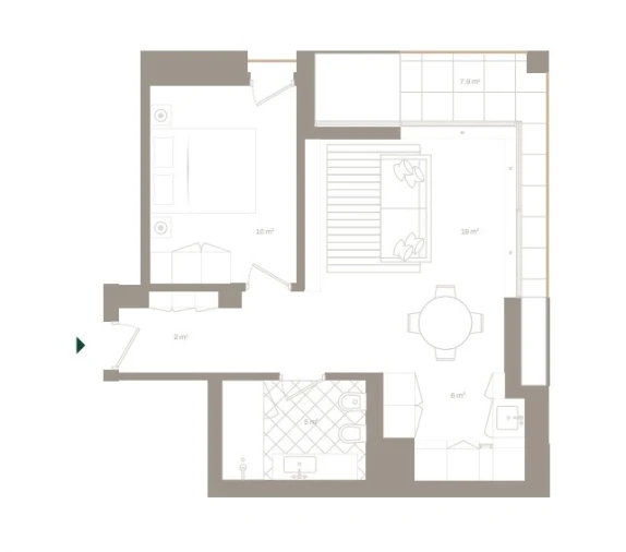 Apartamento T1 para Venda em Santa Marinha e São Pedro da Afurada Planta 1