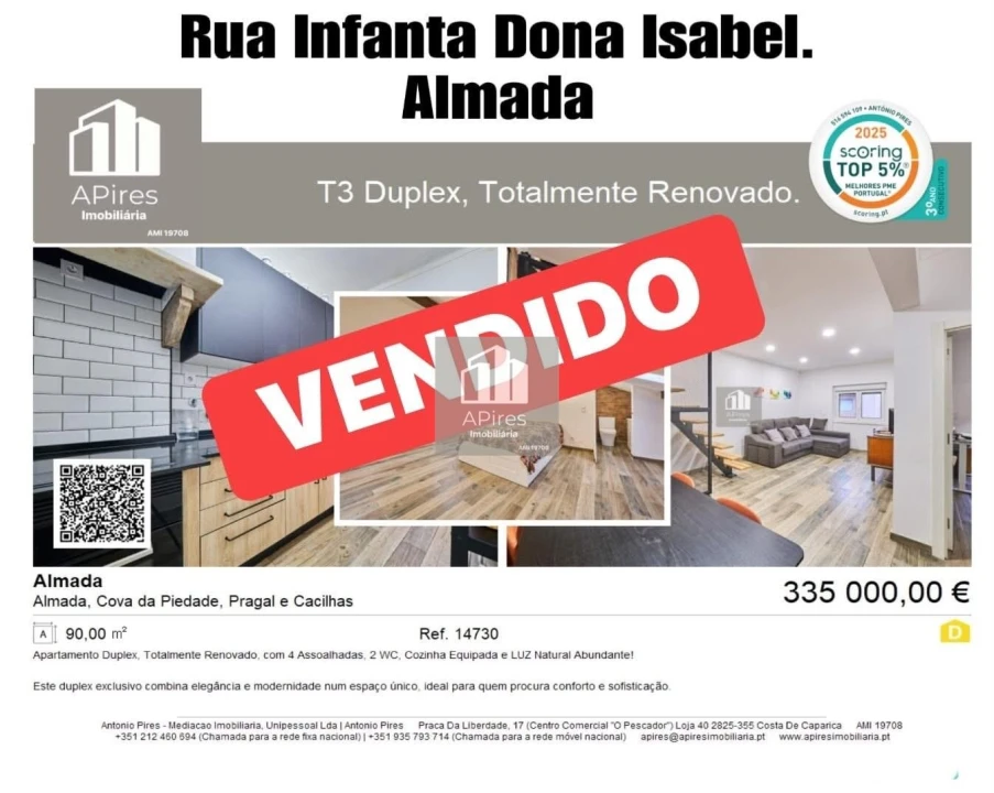 Apartamento T3 para Venda em Almada, Cova da Piedade, Pragal e Cacilhas Foto 1