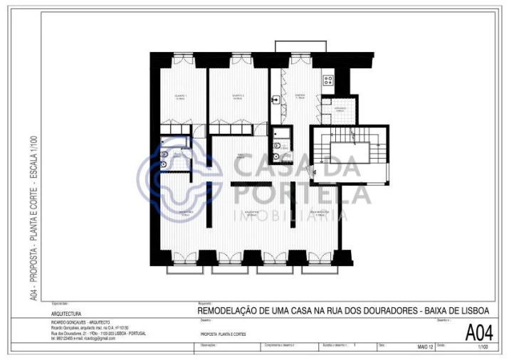 Apartamento T4 para Venda em Santa Maria Maior Planta 1