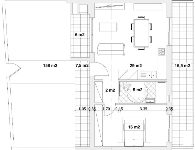 Apartamento T1 para Venda em Marrazes e Barosa Planta 1