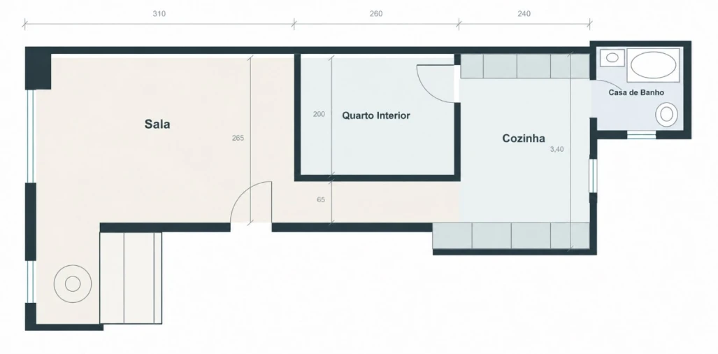 Apartamento T1 para Venda em Estrela Planta 1