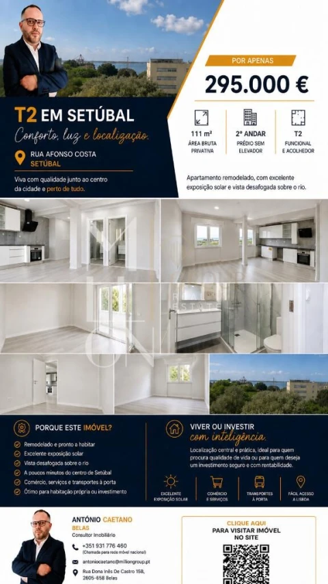 Apartamento T2 para Venda em Setubal (São Sebastião)