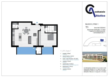 Apartamento T1 para Venda em Silveira