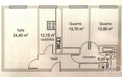 Apartamento T2 para Venda em Santa Clara