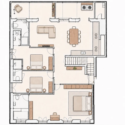 Apartamento T8 para Venda em Santo António Planta 1