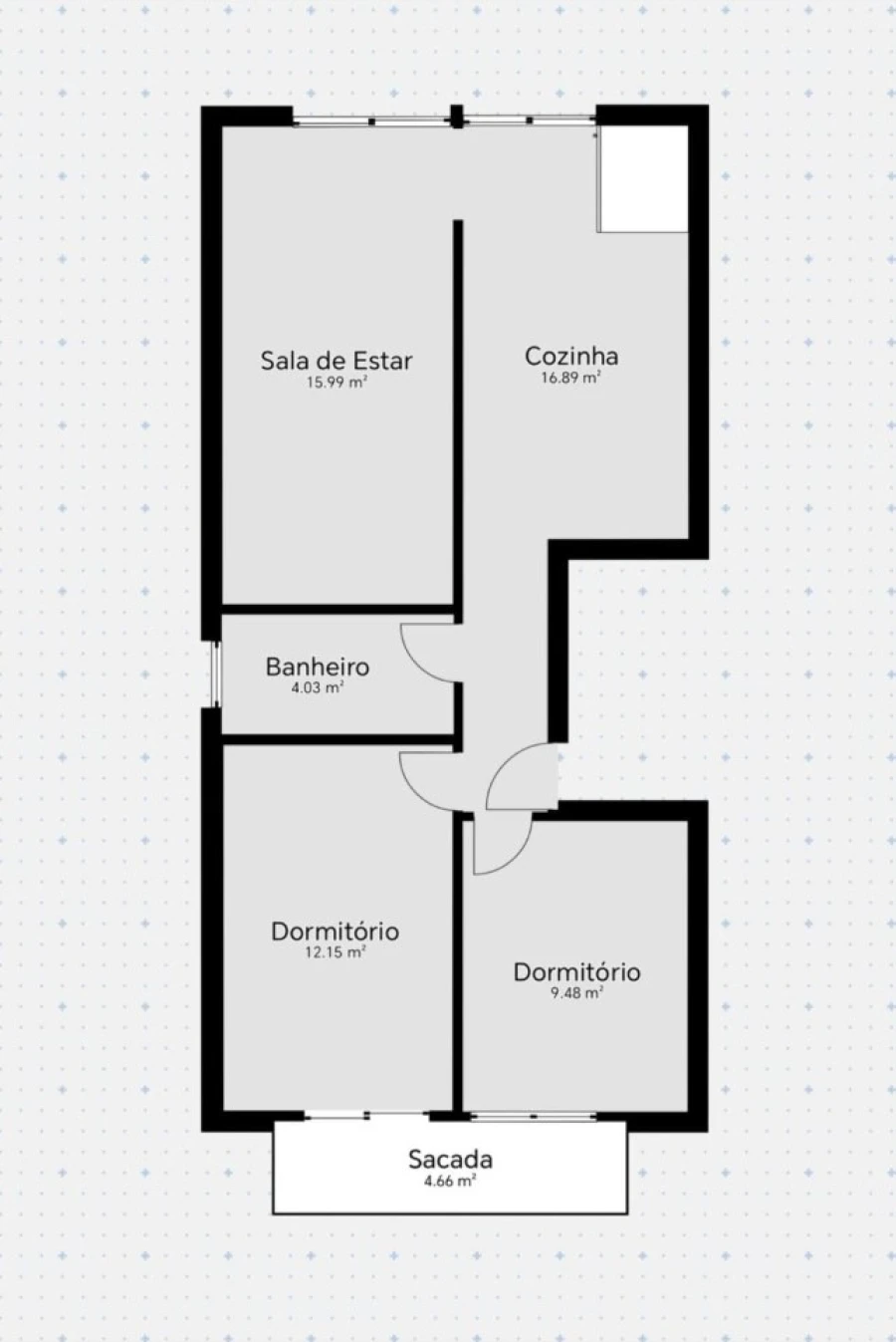 Apartamento T2 para Venda em Montijo e Afonsoeiro Planta 1