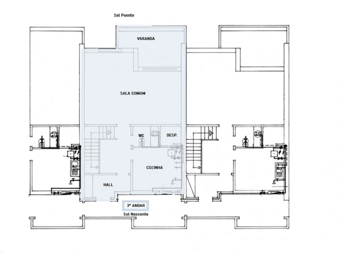 Apartamento T3 para Venda em Cascais e Estoril Planta 3