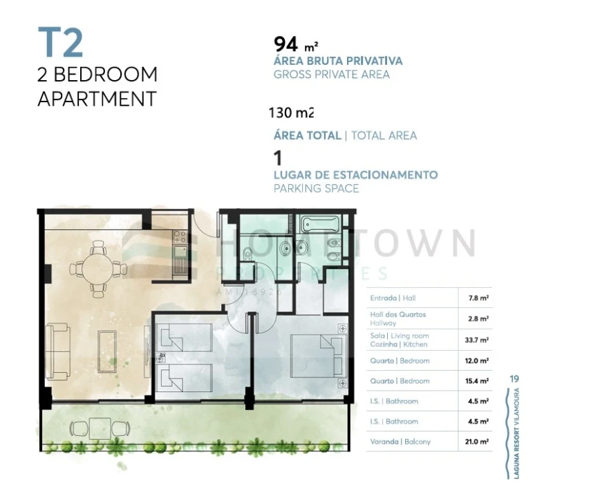 Apartamento T2 para Venda em Quarteira Foto 37