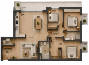 Apartamento T3 para Venda em Baltar