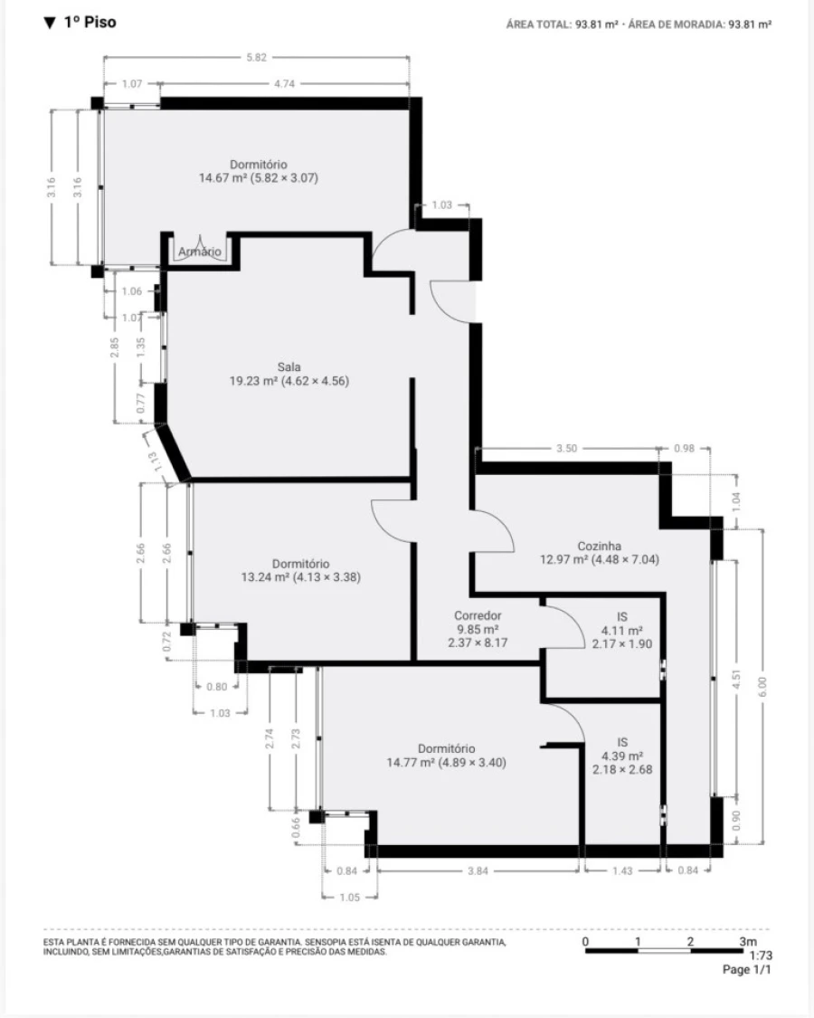 Apartamento T3 para Venda em Almada, Cova da Piedade, Pragal e Cacilhas Planta 1