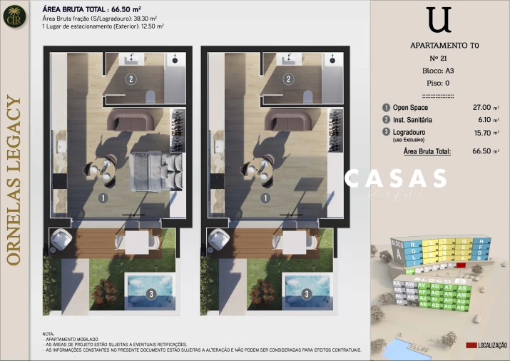 Apartamento T0 para Venda em Calheta Foto 25