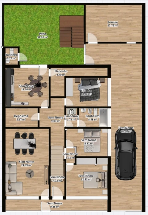 Apartamento T3 para Venda em Loule (São Clemente)