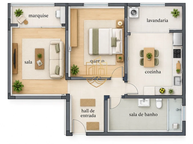 Apartamento T1 para Venda em Cedofeita, Santo Ildefonso, Sé, Miragaia, São Nicolau e Vitória Planta 1