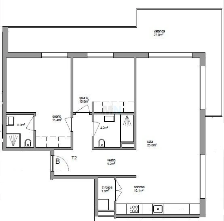 Apartamento T2 para Venda em Eiras e São Paulo de Frades Foto 2