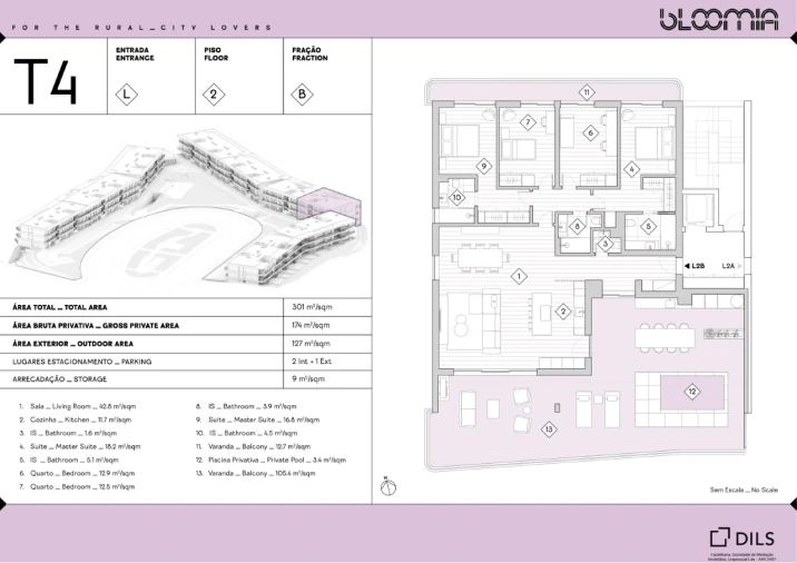 Apartamento T4 para Venda em Queluz e Belas Planta 1