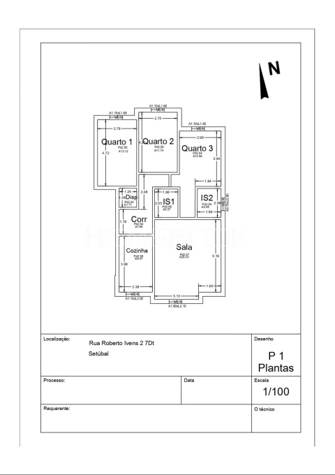 Apartamento T3 para Venda em Setubal (São Sebastião)