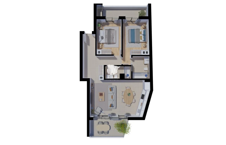 Apartamento T2 para Venda em Tavira (Santa Maria e Santiago) Planta 1