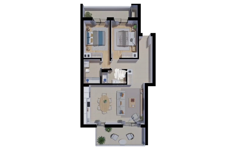 Apartamento T2 para Venda em Tavira (Santa Maria e Santiago) Planta 1