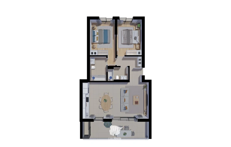 Apartamento T2 para Venda em Tavira (Santa Maria e Santiago) Planta 1