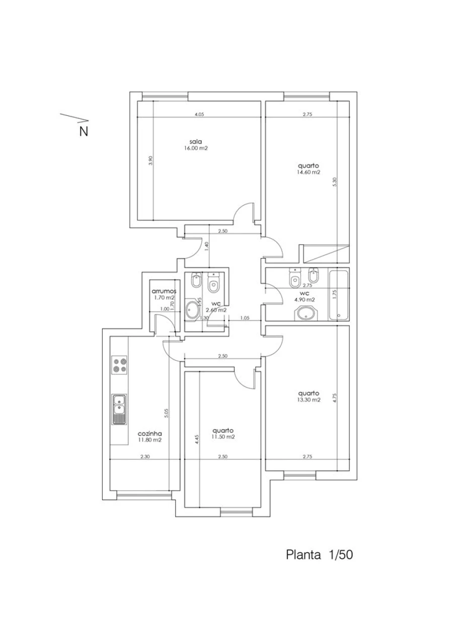Apartamento T3 para Venda em Cacém e São Marcos Planta 1