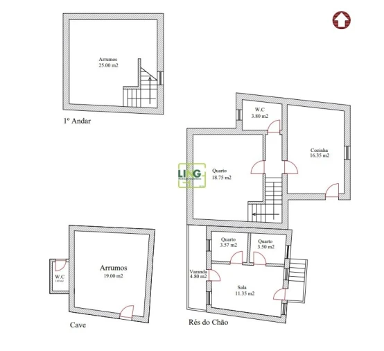 Quinta T3 para Venda em Sarzedas Planta 1