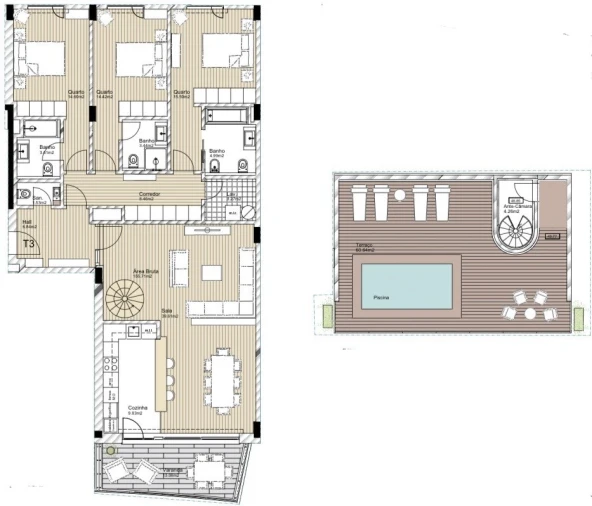 Apartamento T3 para Venda em Lordelo do Ouro e Massarelos Planta 1