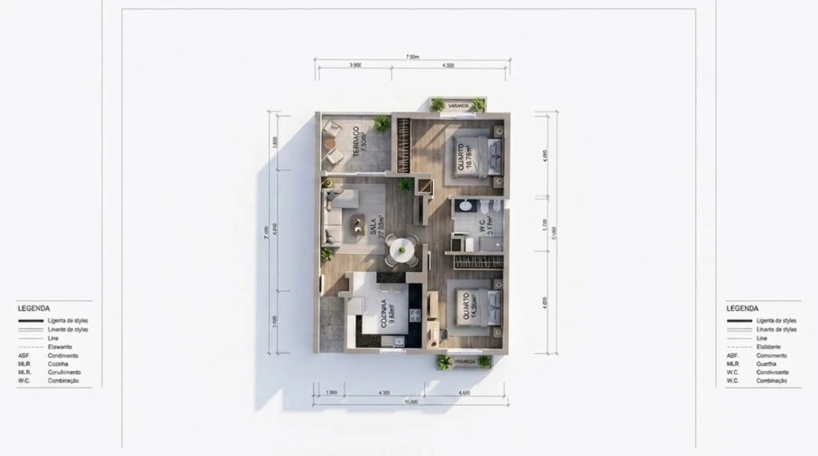 Apartamento T2 para Venda em Albufeira e Olhos de Água Planta 1